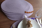 Oval Cotton Rope Placemat, Handmade Cotton Rope Placemat Coaster, Lilac Rope Placemat, Oval Handmade Placemat, Thick High Quality Placemat