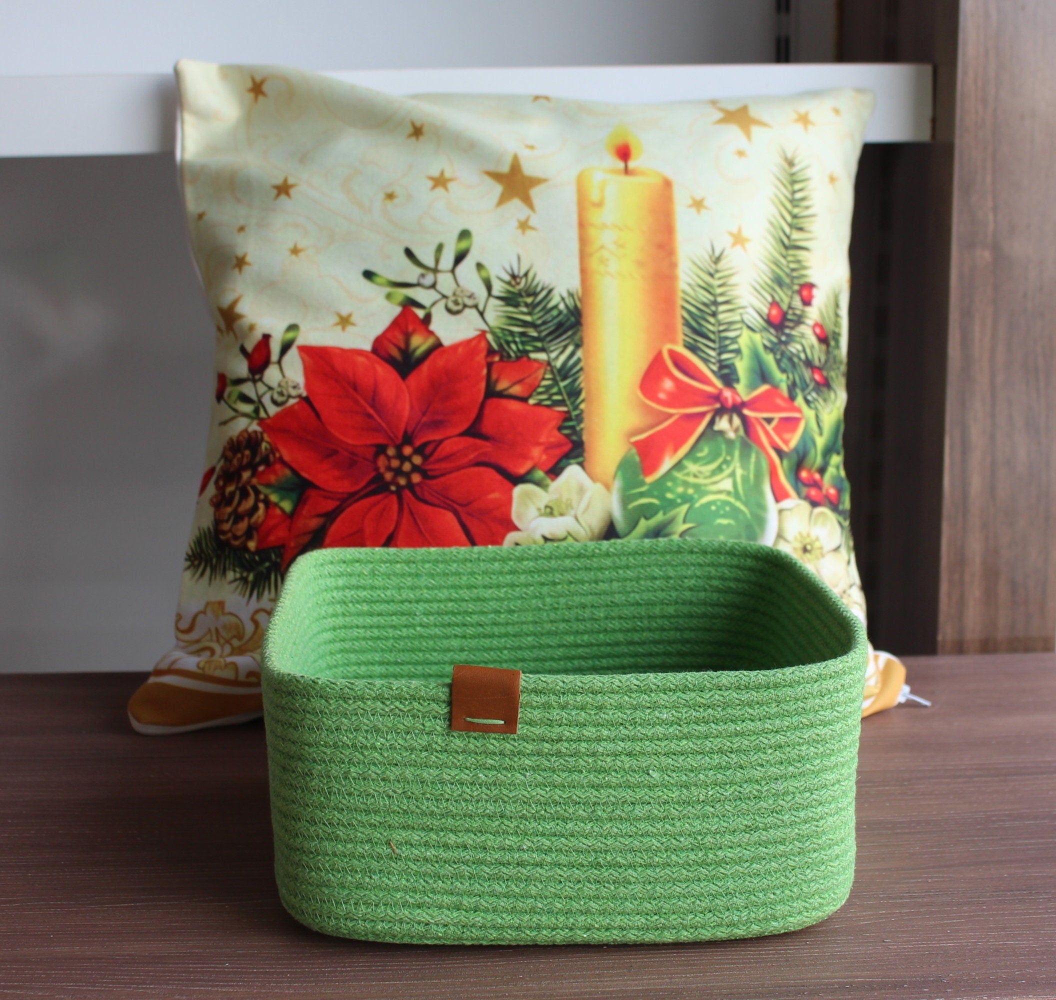 Cotton Cord Rope Basket for Baby Shower Gift, Pink and Light Blue Cotton Cord Organizer for Kids Room, Organizer, Organic Cotton Cord Basket