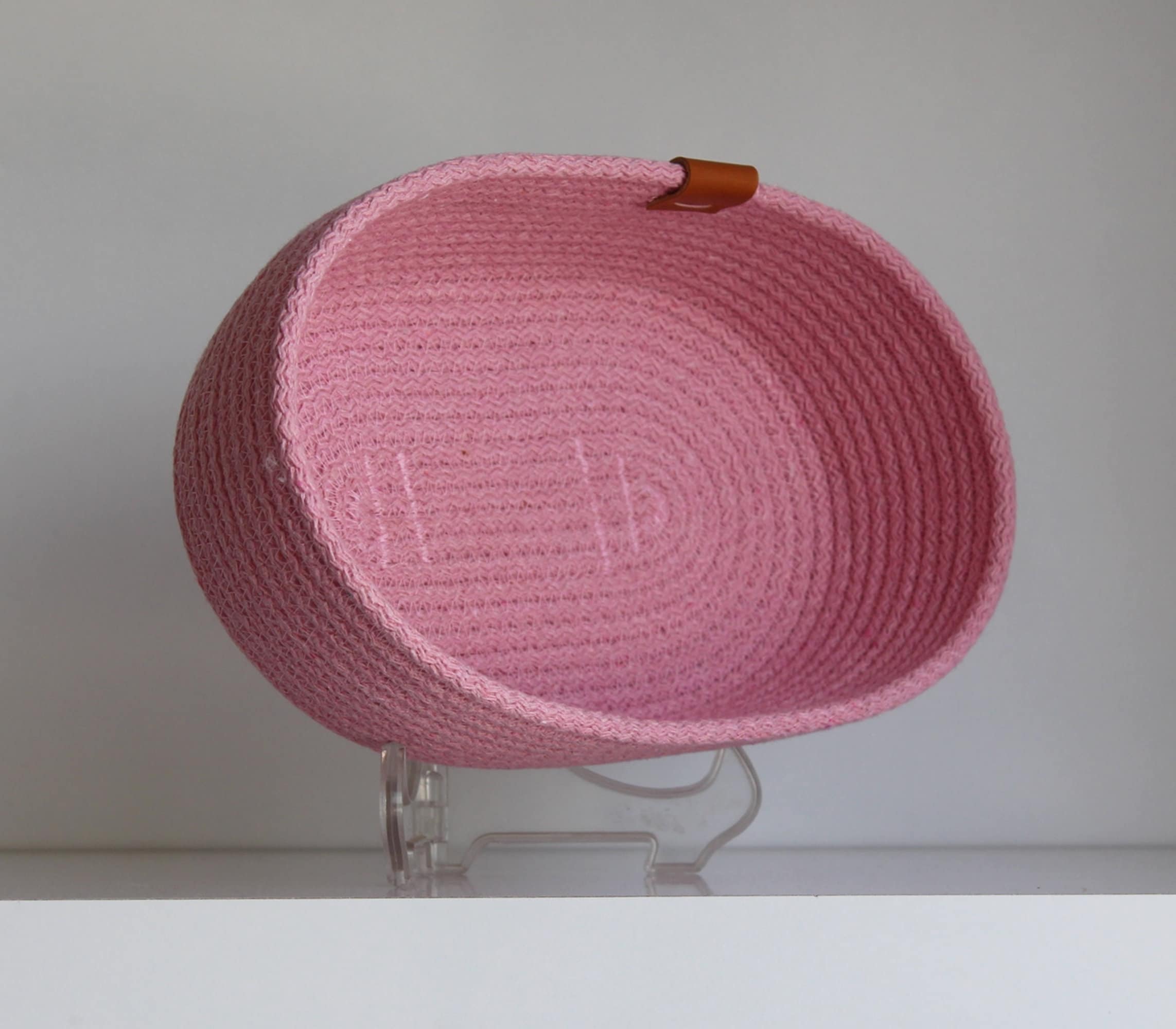 Pink Cotton Rope Basket Girls Room, Light Blue Cotton Cord Organizer for Kids Room, Organizer, Organic Cotton Cord Basket, Baby Shower Gift