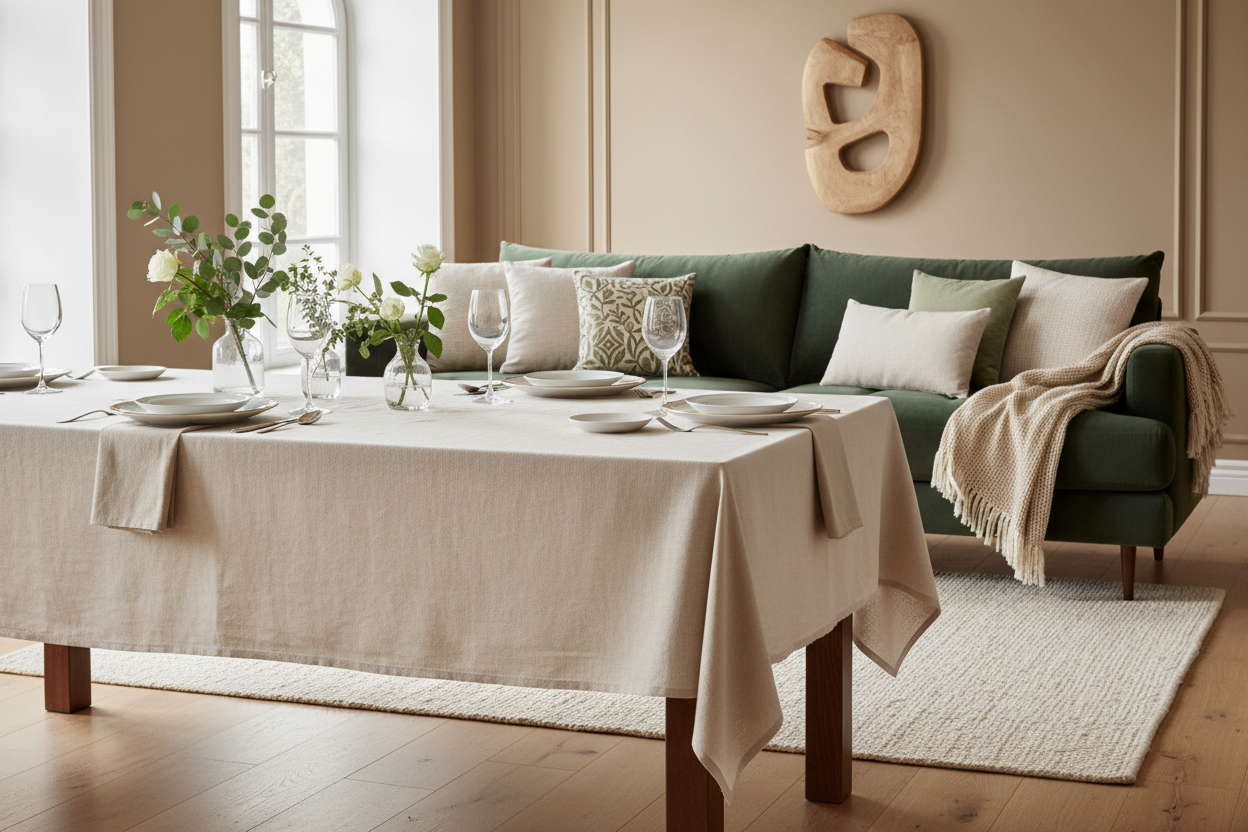 Natural elegant dining scene